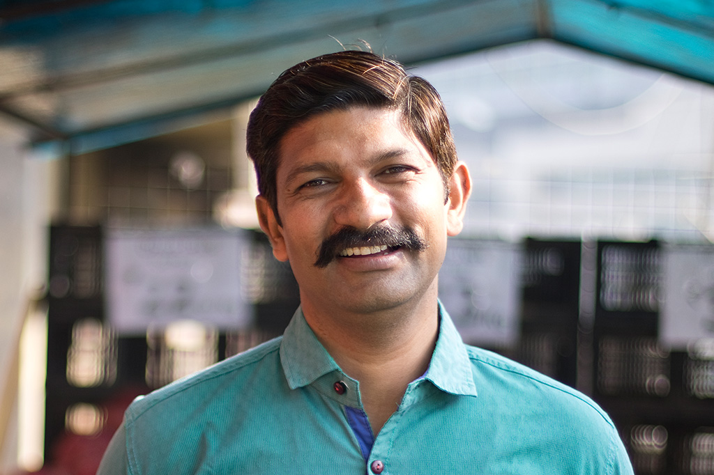 A smiling man in India