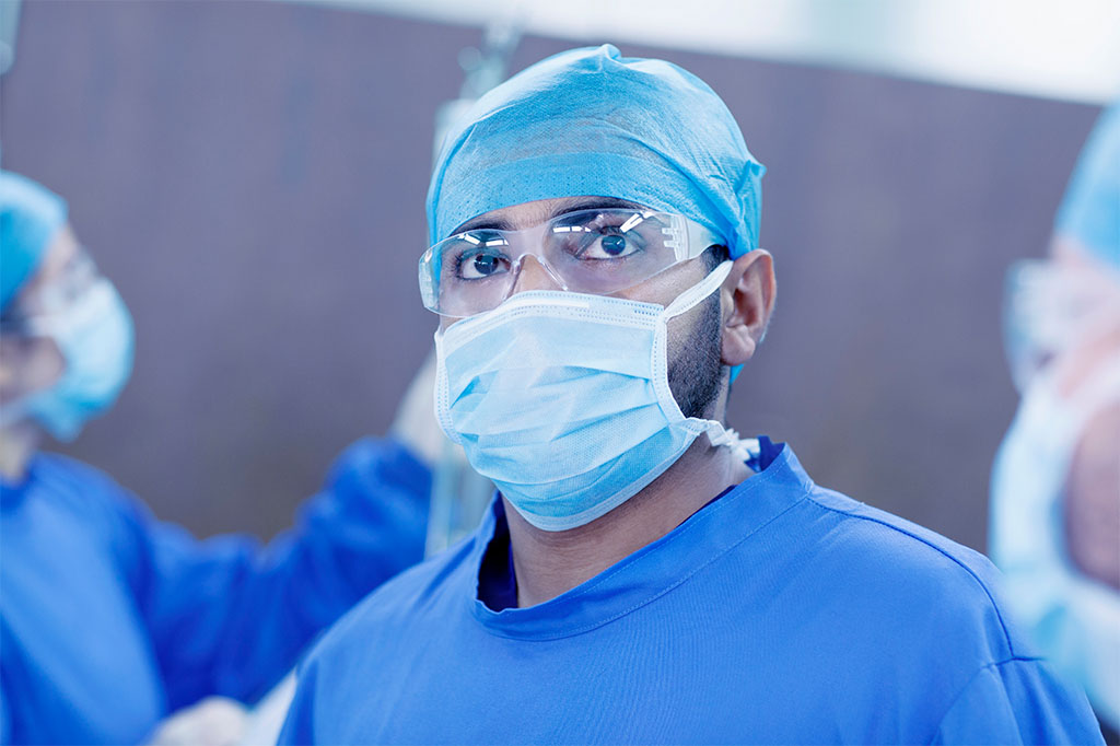 A surgeon in an operating room